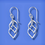 Thumbnail: 925 Sterling Silver double twist dangle Earrings