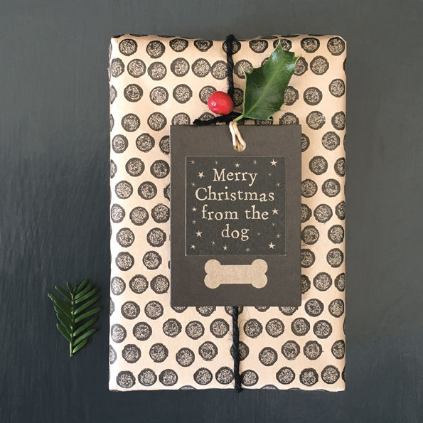 Thumbnail: East of India cute "Merry Christmas from the dog" gift tag