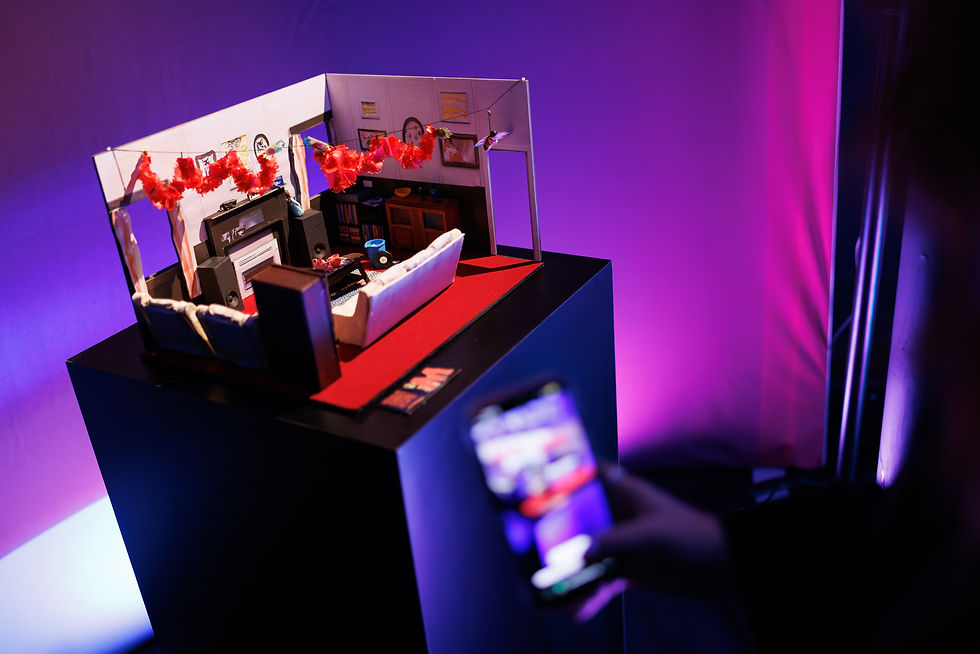 Photo of the miniature of Marina's House in The World Came Flooding In, created by Isobel Knowles and Van Sowerwine