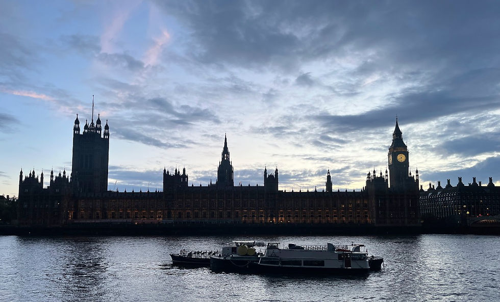 A view of London over the River Thames