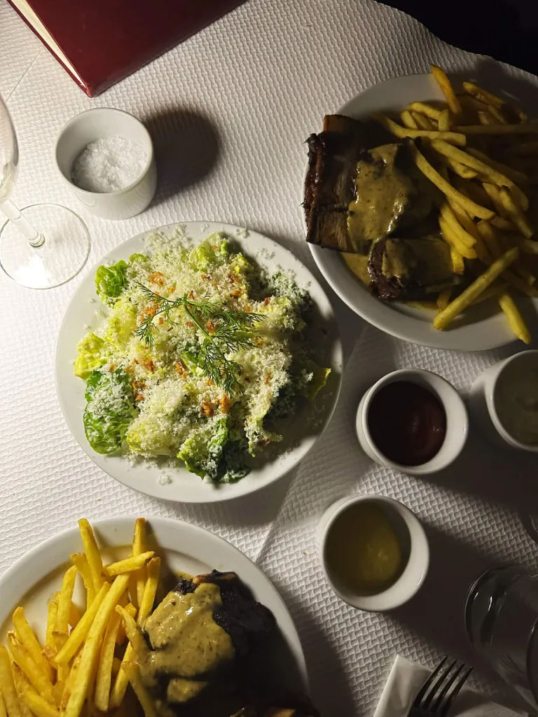 Short ribs and caesar salad at Bône, London