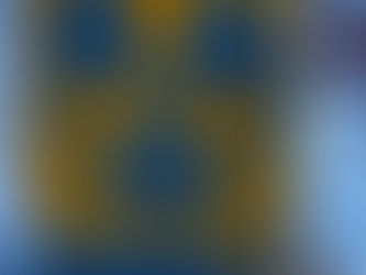 Photograph of a yellow and blue sign for a fallout shelter 