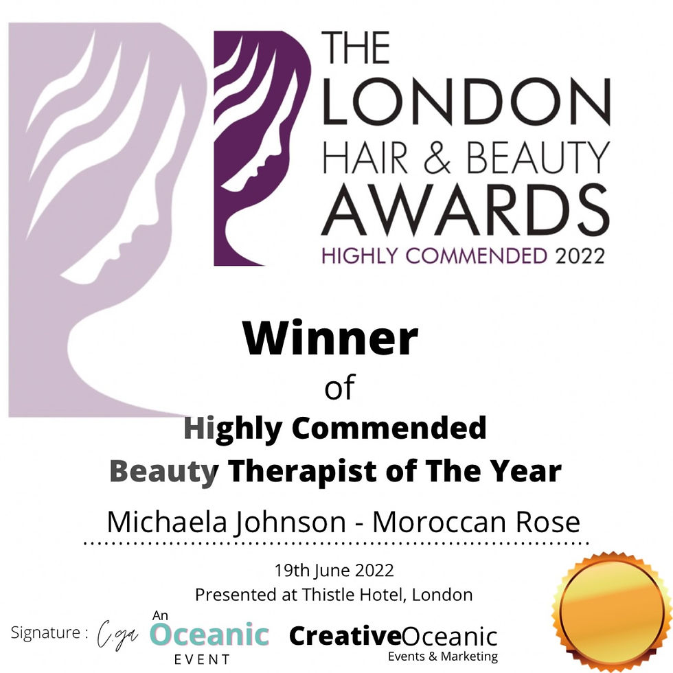 Moroccan Rose Winner Beauty Therapist of The Year