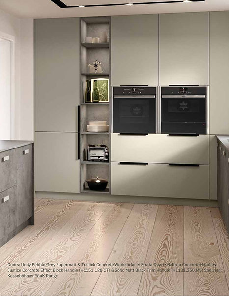 Stylish modern kitchen design with built-in ovens