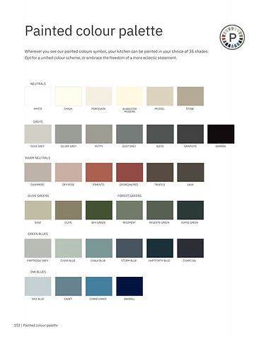 Painted colour palette: diverse paint colours