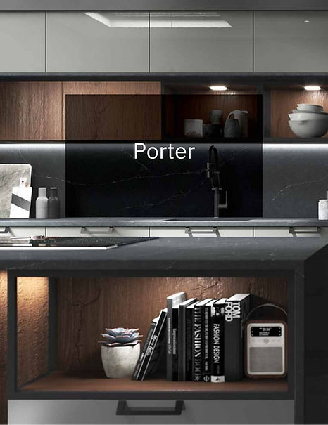 Stylish Porter kitchen: modern design, dark cabinetry