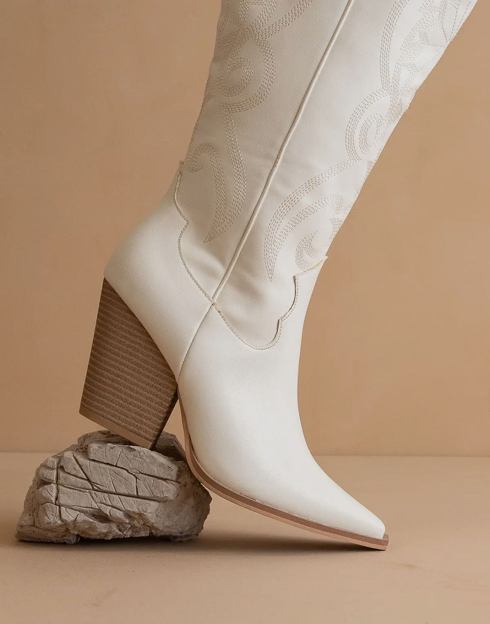 Thumbnail: White Bella cowboy boots