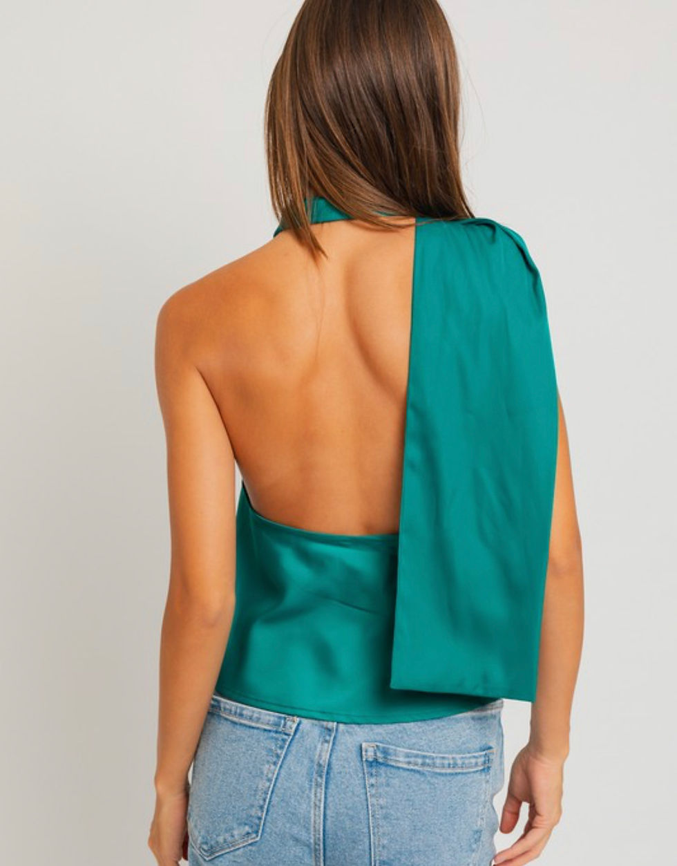Thumbnail: Forrest halter neck satin top
