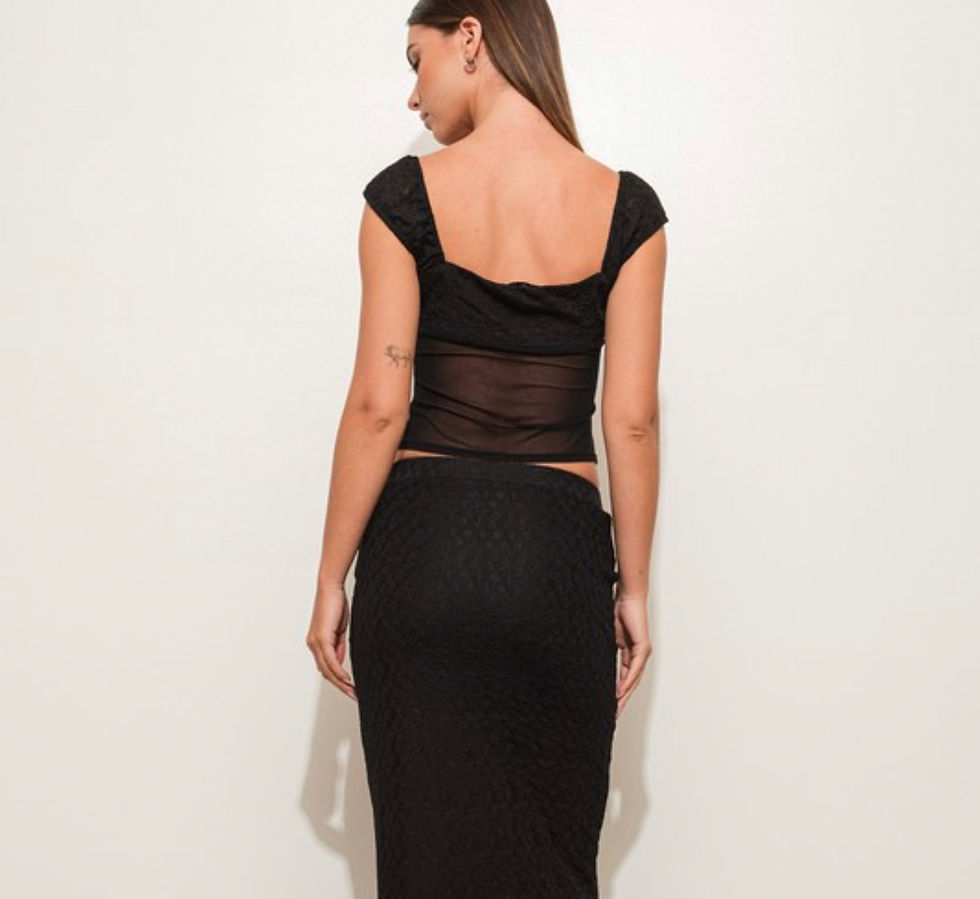 Thumbnail: Lace mesh black top