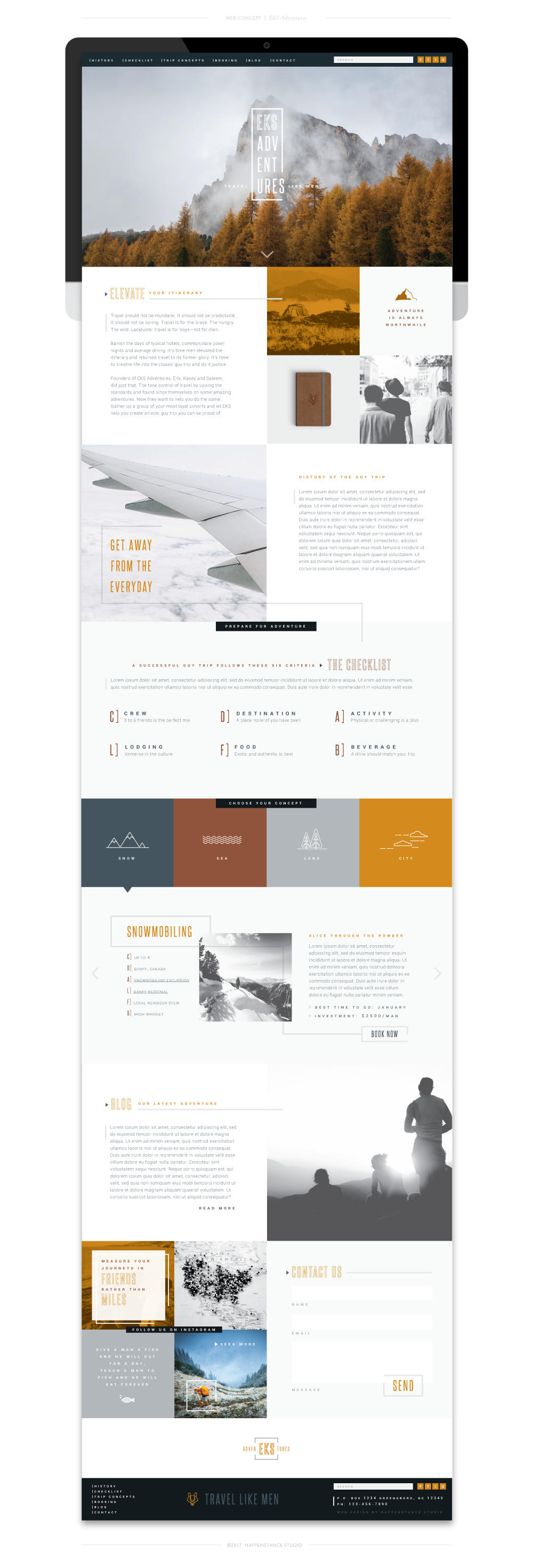 EKS Adventures Web Concept - Full Site