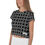 Thumbnail: Black Diamonds T - Designer Crop Top left side view