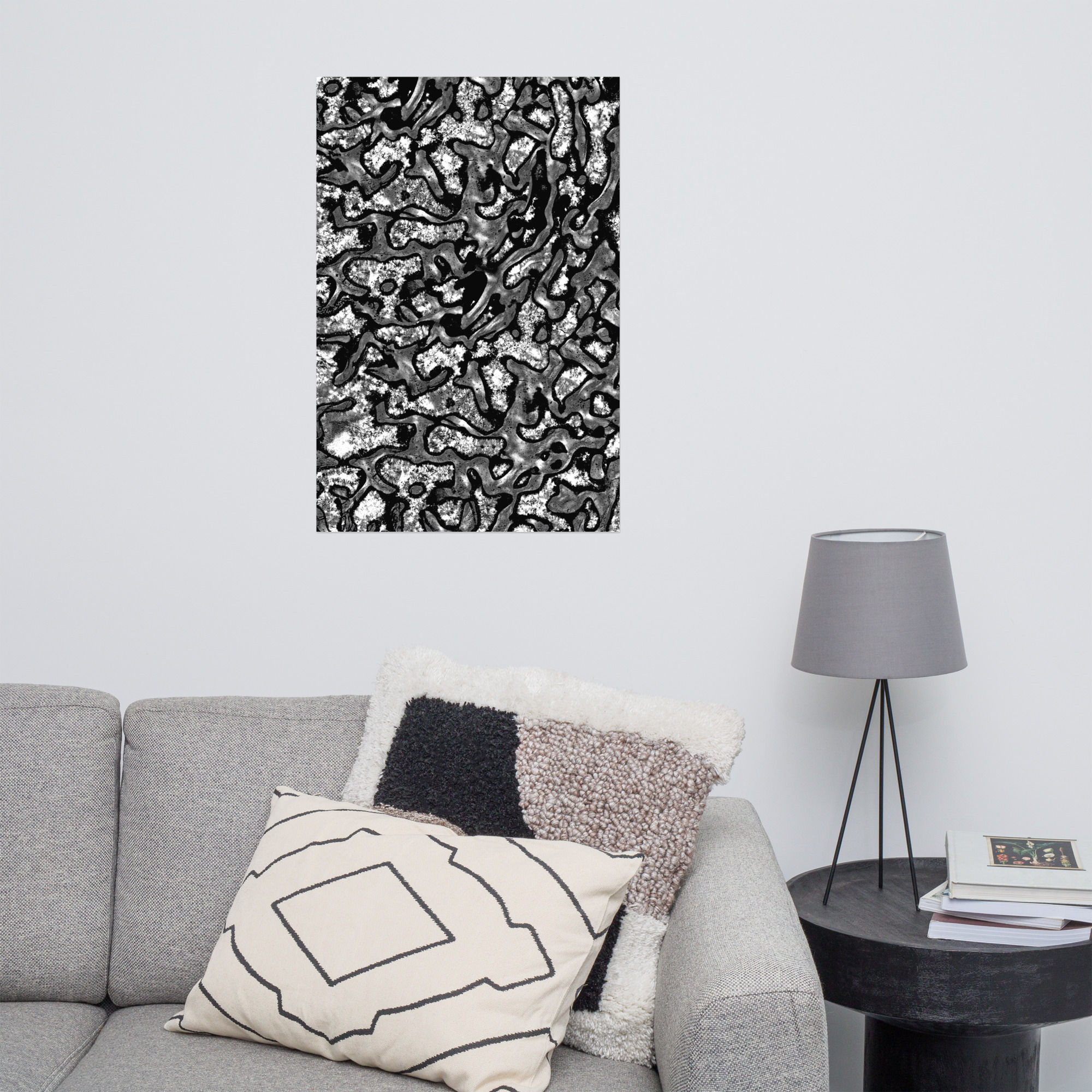 24x36in Poster - Bone - Black & White