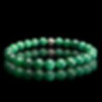 8mm green fuchsite beaded bracelet front view