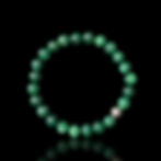 8mm green fuchsite beaded bracelet top view