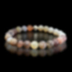 8mm botswana agate beaded bracelet front view