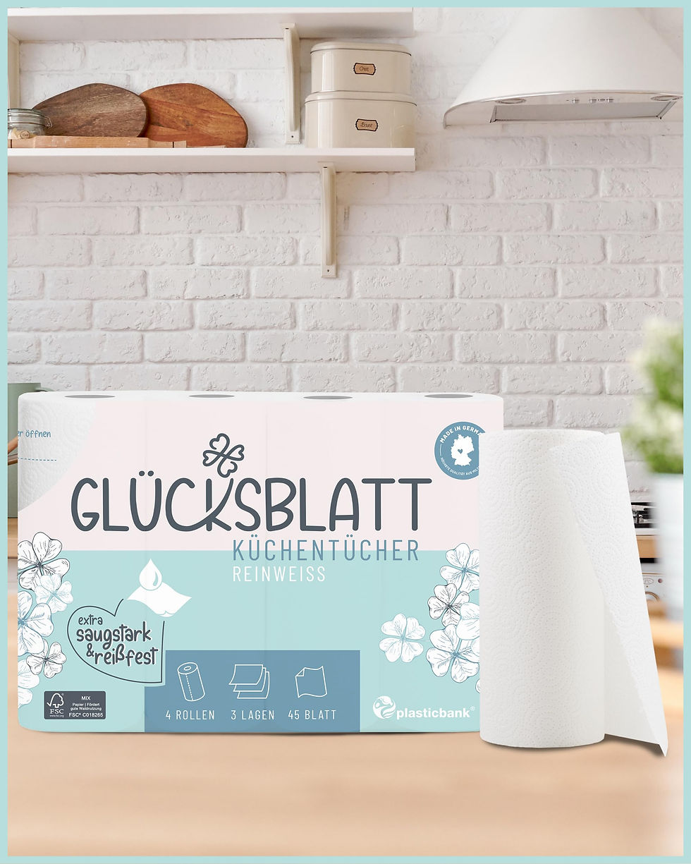 Miniature : Glücksblatt Papier essuie-tout, 48 rouleaux de 45 feuilles, rouleaux de cuisi...