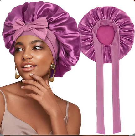 Thumbnail: LUXURY DOUBLE-LAYER SATIN SILK BONNET