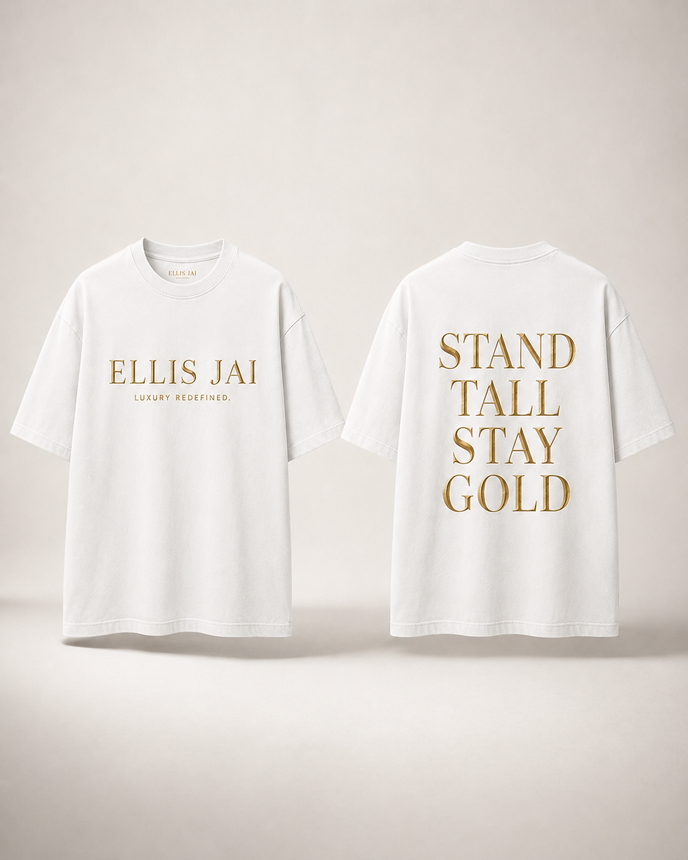 Thumbnail: ELLIS JAI SIGNATURE STATEMENT T-SHIRT | STAND TALL STAY GOLD