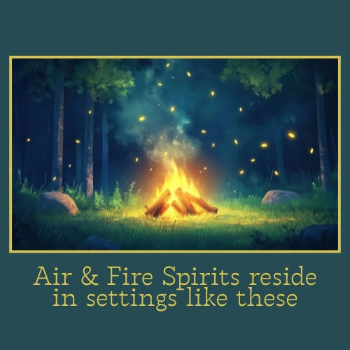 campfire in a forest