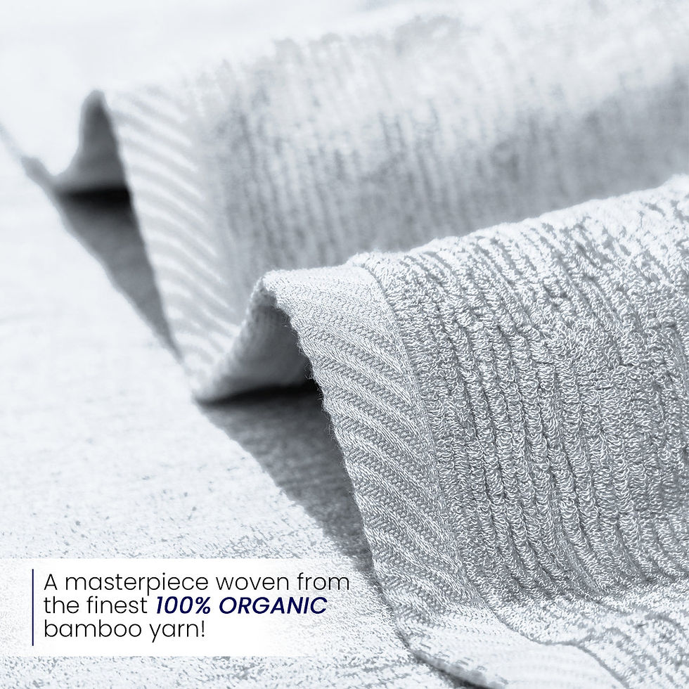 Thumbnail: 100 % BAMBOO  DESLAY HAND TOWEL 40 X 60 CM  2 UNITS