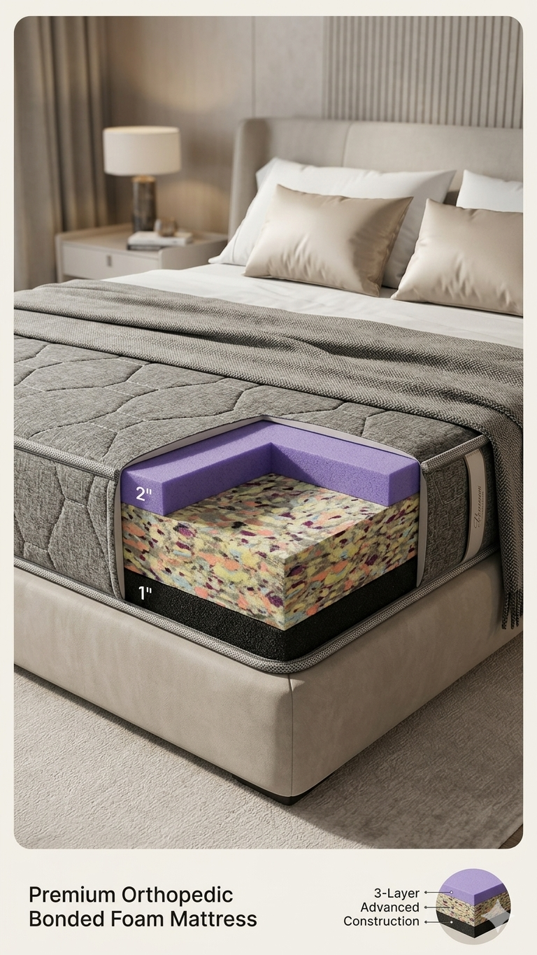 Thumbnail: Ultra Comfort Bonded and super soft 3 layer, kurlon mattress