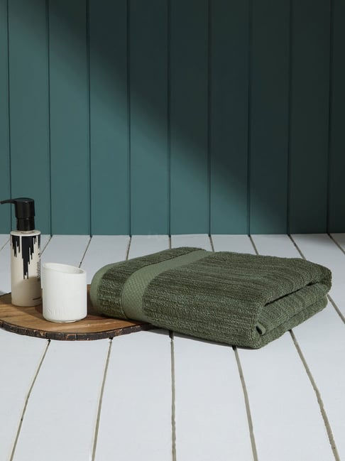 Thumbnail: towel welspun welstyle 30x60. 100% cotton ( green olive)