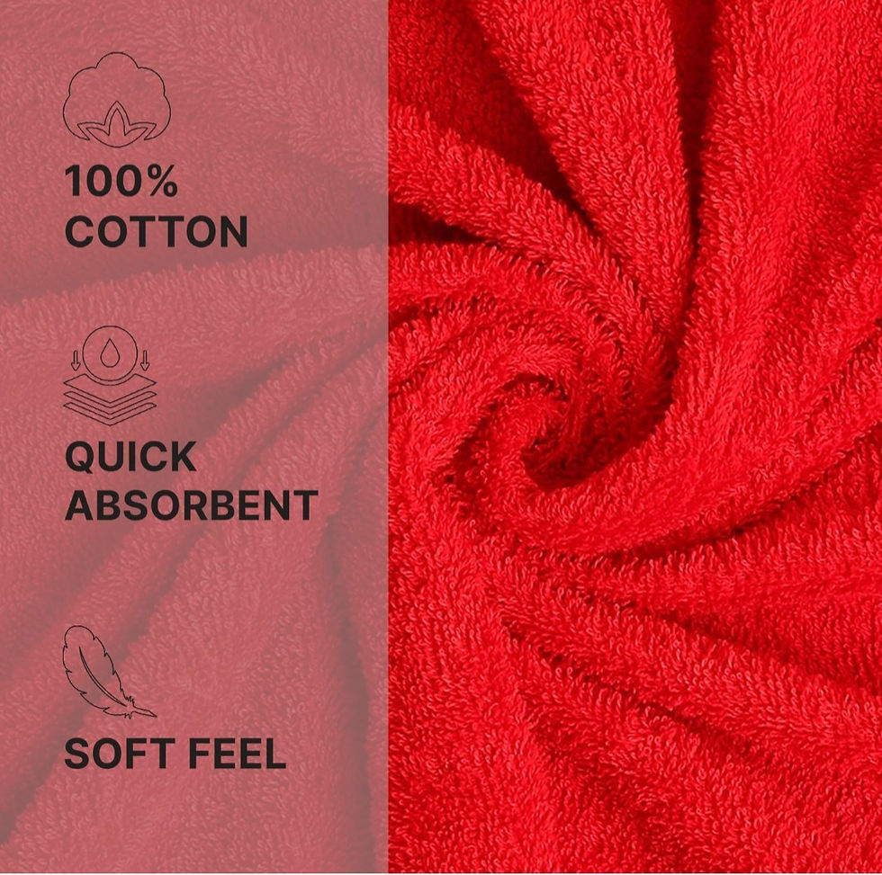 Thumbnail: welspun 100% cotton Towel Quick Dry (red)