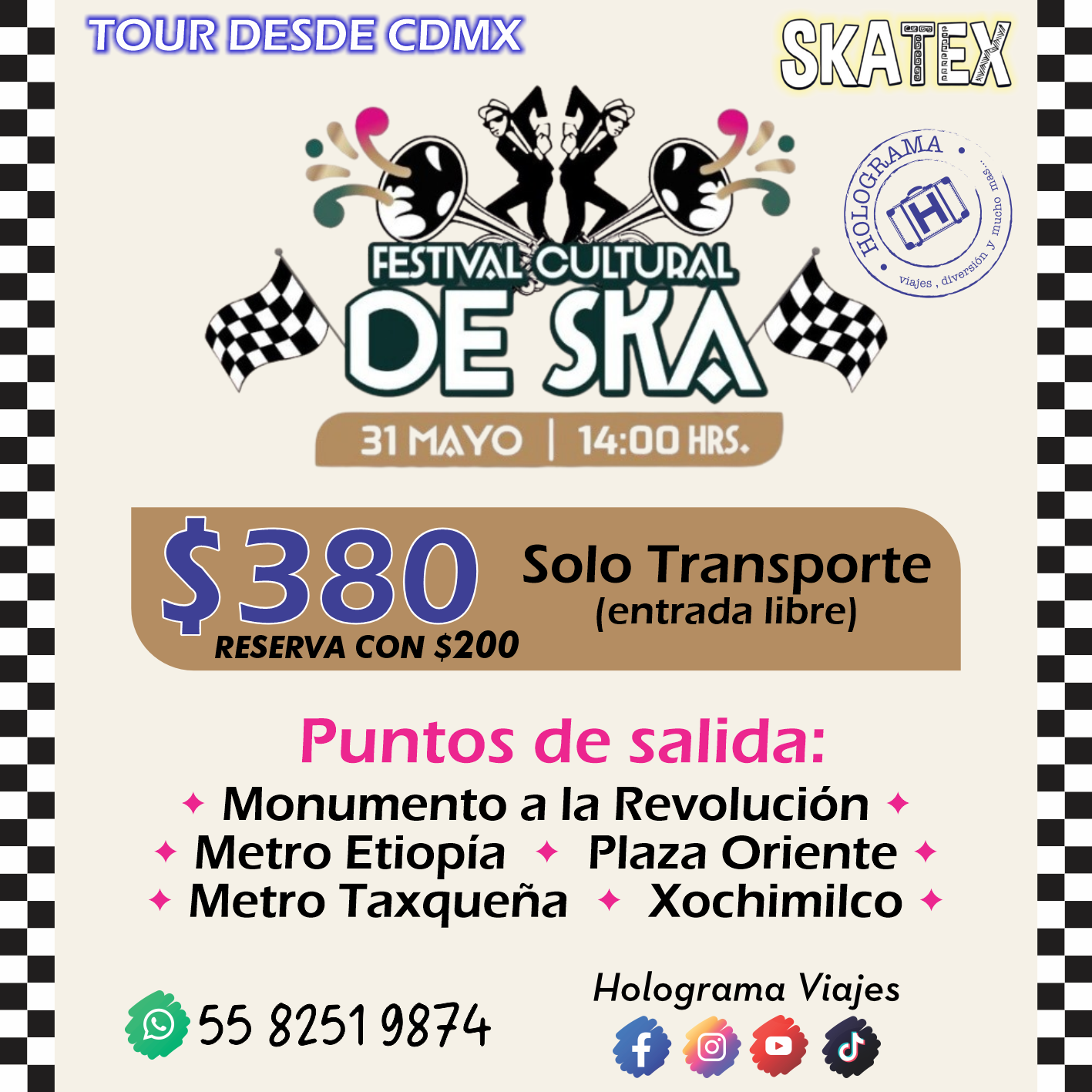 FESTIVAL SKA NEZATITLAN 2025  (ida y vuelta)