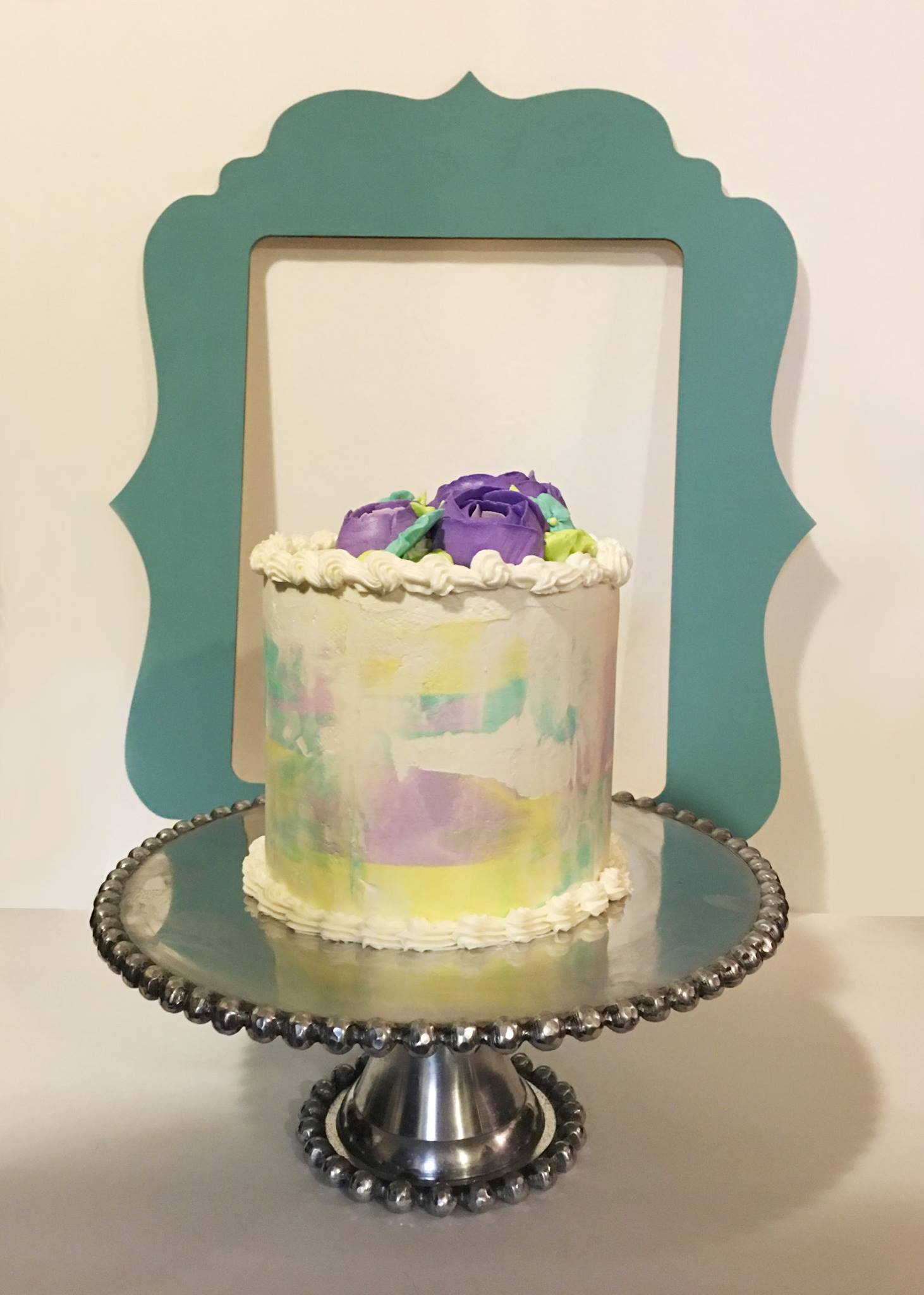 Water Color Birthday Cake