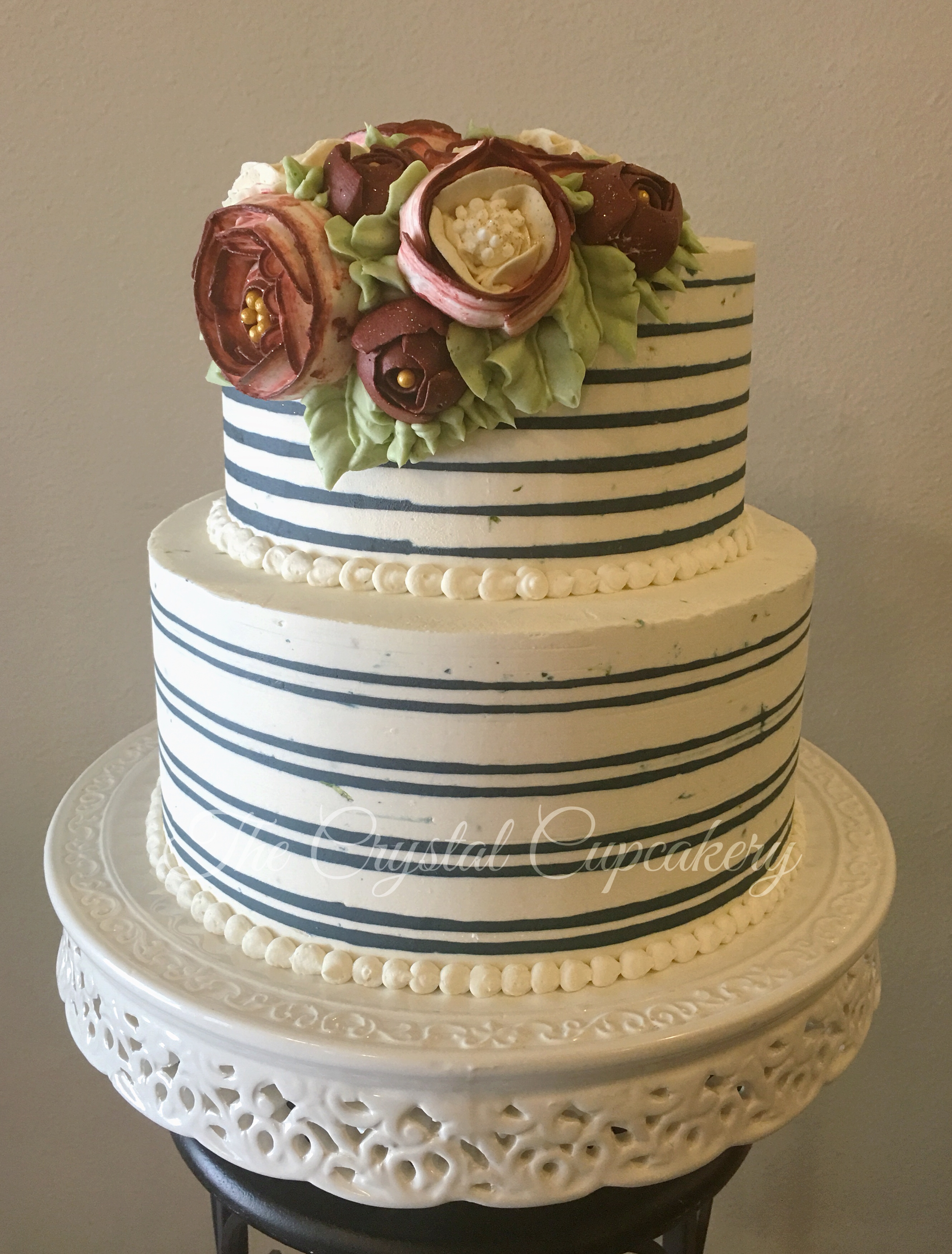 Buttercream Stripe Graduation