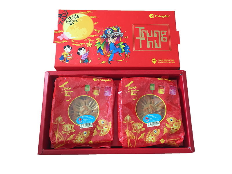 Hộp 2 bánh trung thu cao cấp hình rước đèn