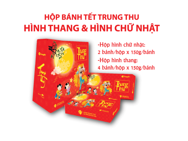 Hộp 4 bánh trung thu cao cấp hình rước đèn