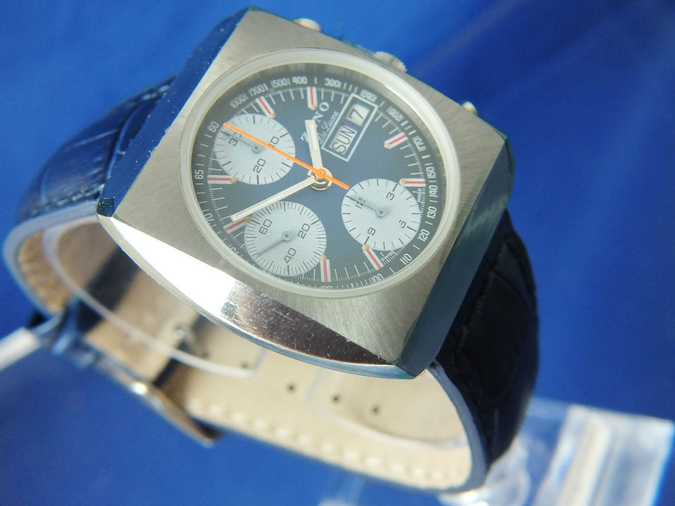 Thumbnail: Zeno Automatic Chronograph Watch . Cal Valjoux 7750 . Never Worn , circa 1990s