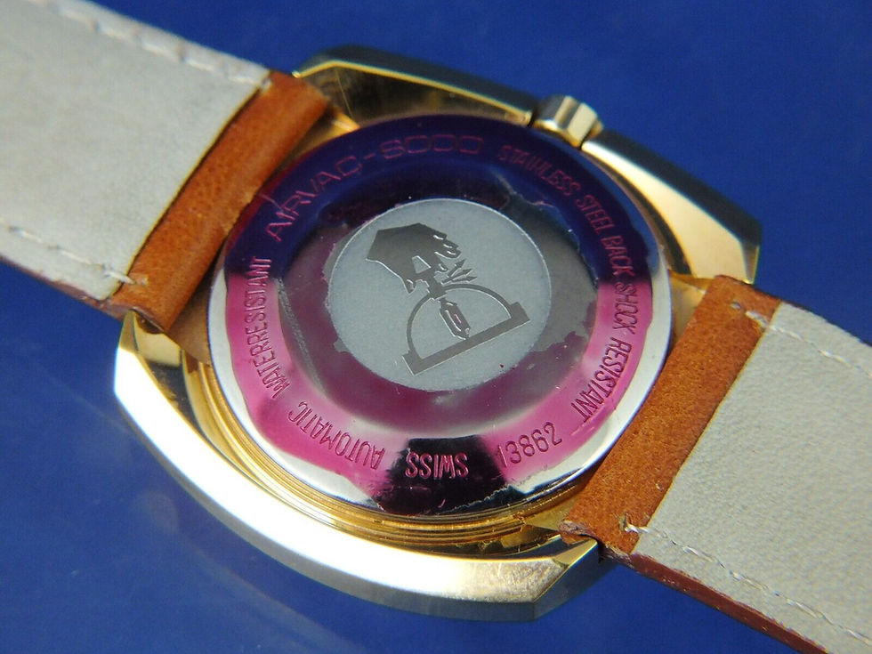 Thumbnail: Jaquet Girard Airvac 6000 Automatic Watch Vintage 1970s NOS Compressor Case
