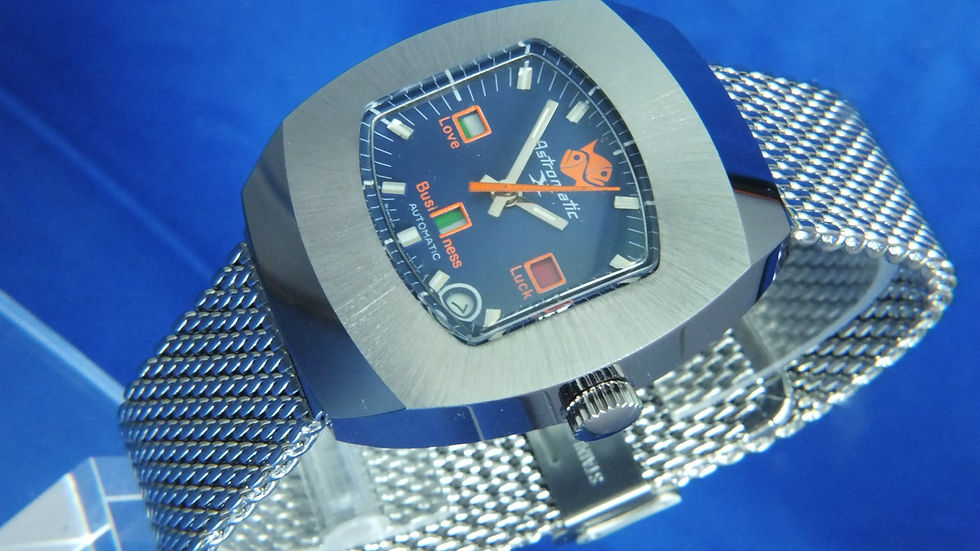 Thumbnail: Destinax Astromatic Pisces Star Sign Automatic Watch . Circa 1970s. Cal BF 158