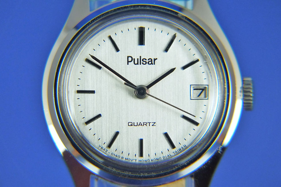 Thumbnail: Pulsar Quartz Watch . Circa 1980s New Old Stock . UE949S