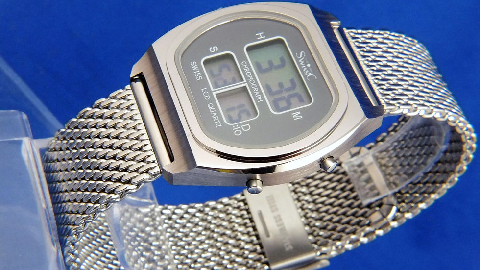 Thumbnail: Swissic Chronolympic Quartz LCD Digital Watch . Circa 1970s . ESA 934711 . NOS