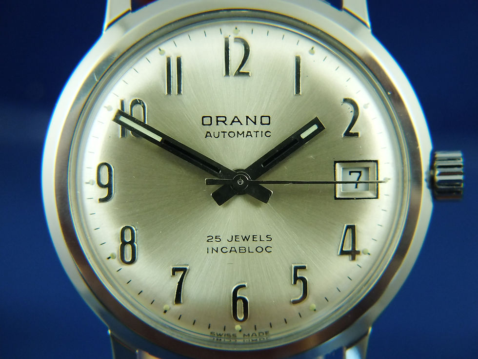 Thumbnail: Orano Automatic Watch 1970s NOS Vintage Swiss ETA 2783 Awesome NEW OLD STOCK