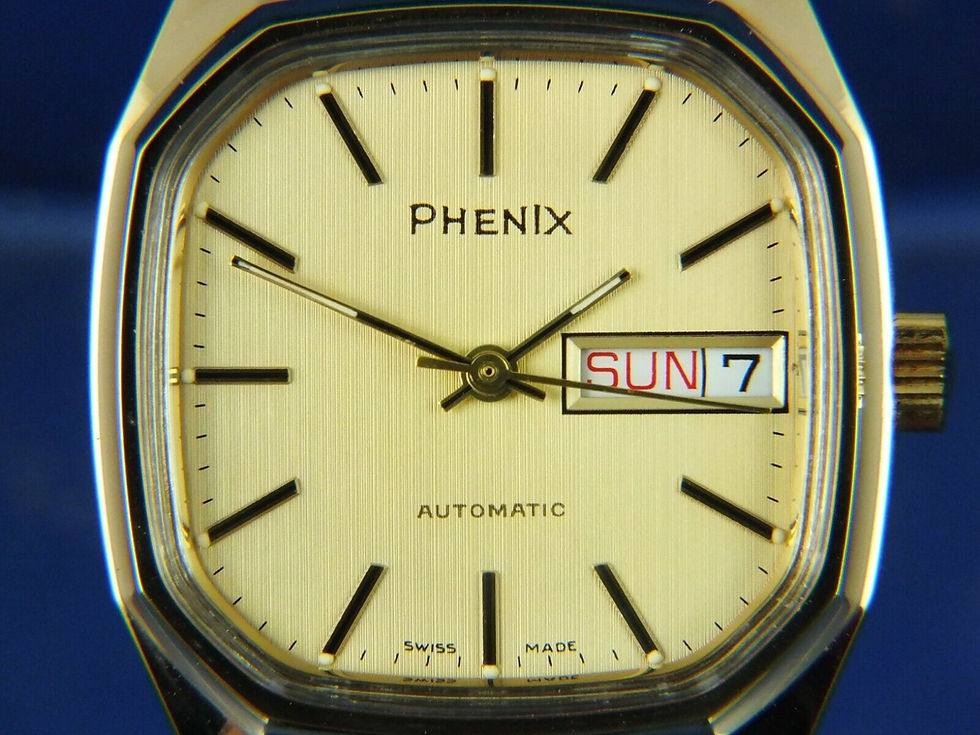 Thumbnail: Phenix Revue Automatic Watch Circa 1970s Swiss Vintage New Old Stock Cal MSR P27