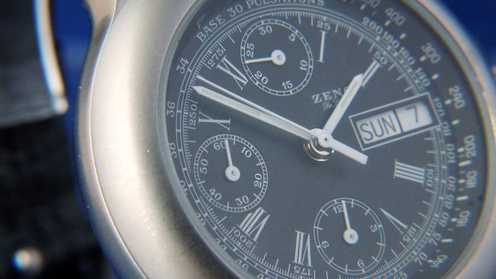 Thumbnail: Zeno Automatic Chronograph Watch . Cal Valjoux 7750 . Never Worn