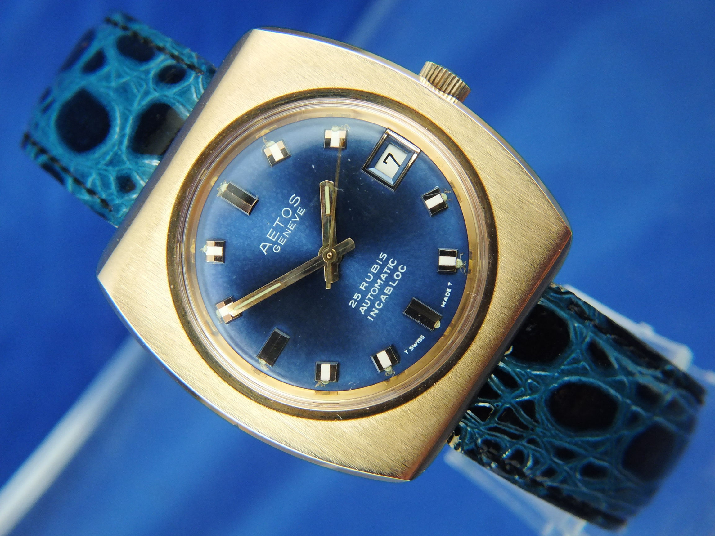 Aetos Automatic Watch Swiss Vintage Circa 1970S , NOS , 25 jewel AS 1913