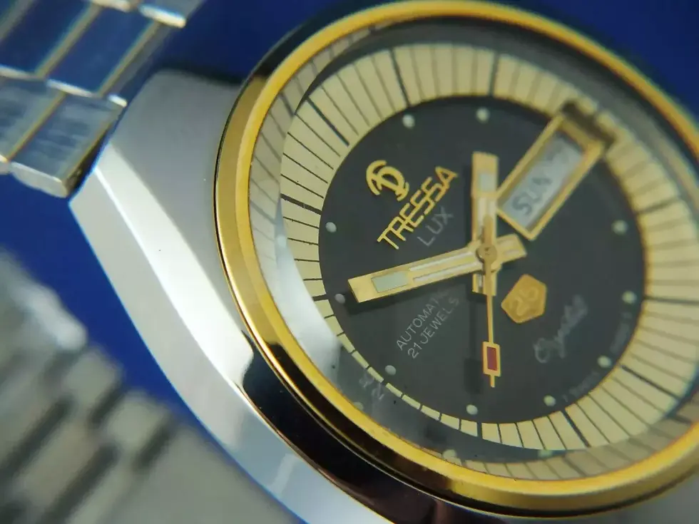 Thumbnail: Tressa Lux Automatic Swiss Watch . Circa 1970s . NOS Cal AS 5206