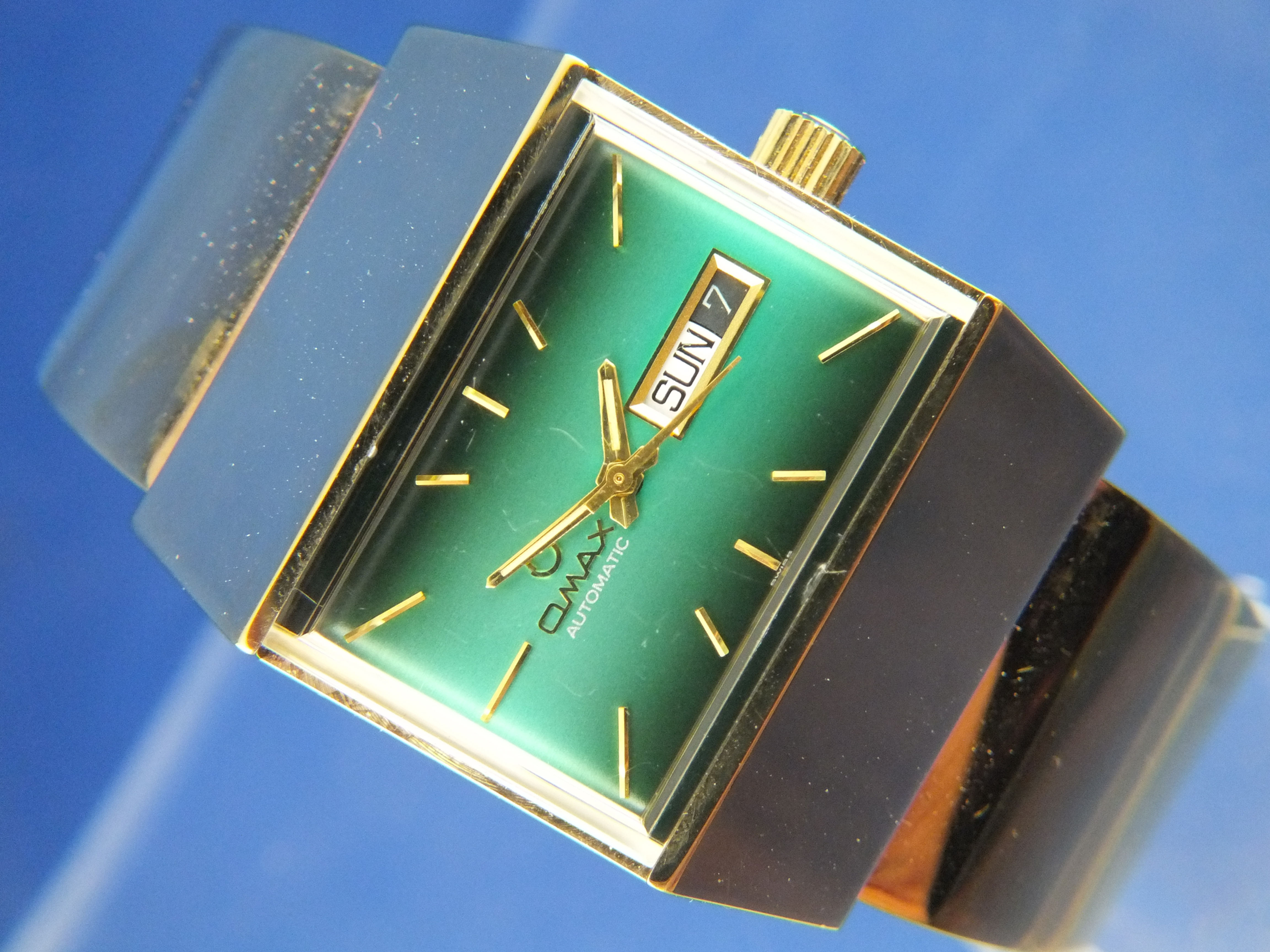 Omax Automatic Watch . Circa 1970s . Cal AS 2066 . Skin Diver , Never Worn