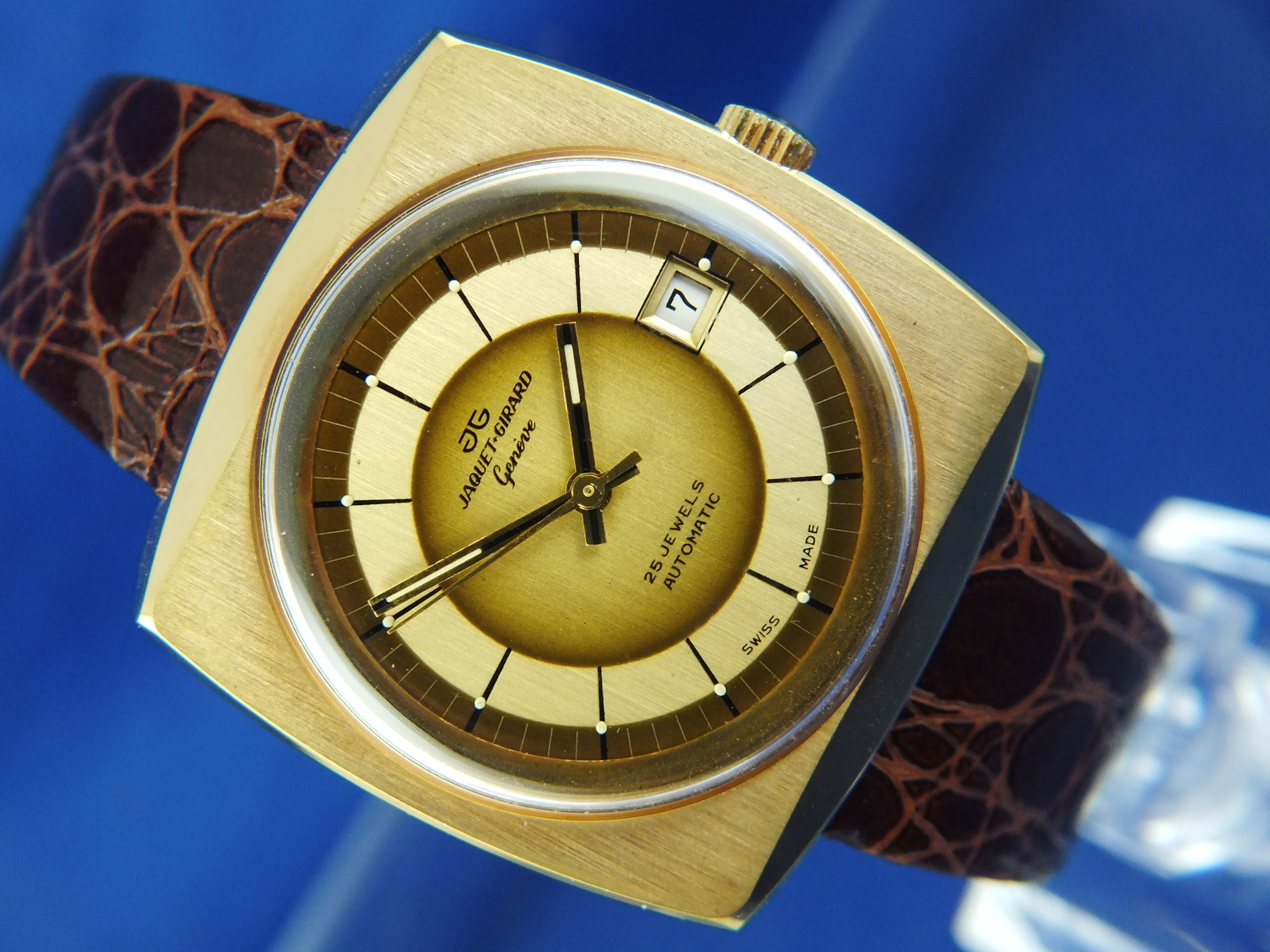 Jaquet Girard Automatic Watch 1970s NOS Vintage Swiss ETA 2783 Awesome NEW OLD