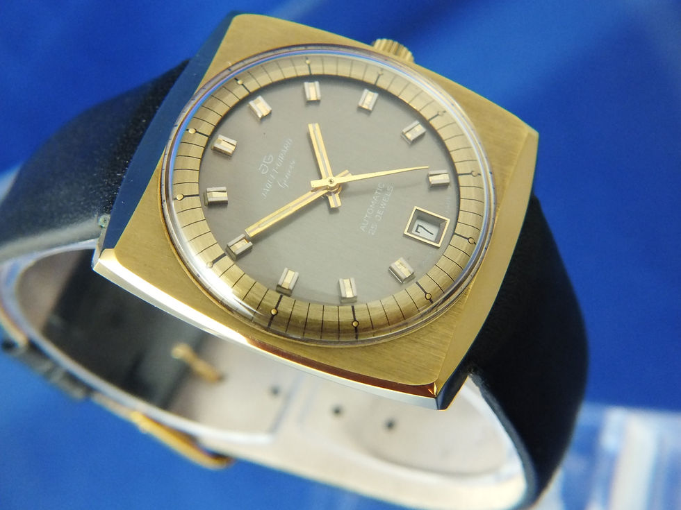 Thumbnail: Jaquet Girard Automatic Watch 1970s NOS Vintage Swiss ETA 2783 Awesome NEW OLD