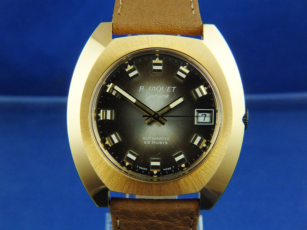 Thumbnail: R Jaquet Automatic Watch NOS Vintage Circa 1970s New Old Stock- Cal AS 2063