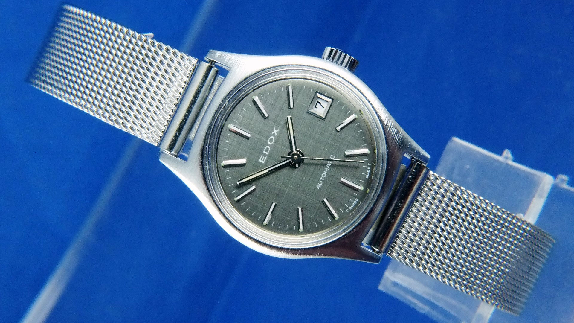 Edox Automatic Watch . ETA 2671 - 21 jewel . New Old Stock , Circa 1970s