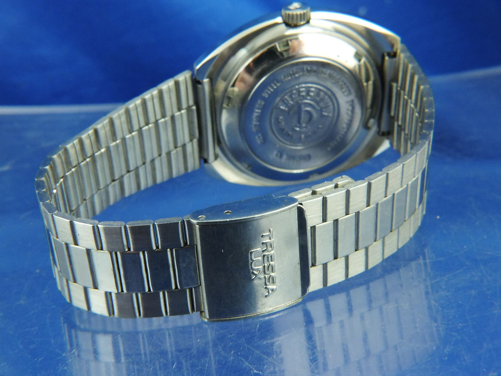 Thumbnail: Tressa Lux Automatic Swiss Watch . Circa 1970s . NOS Cal AS 5206