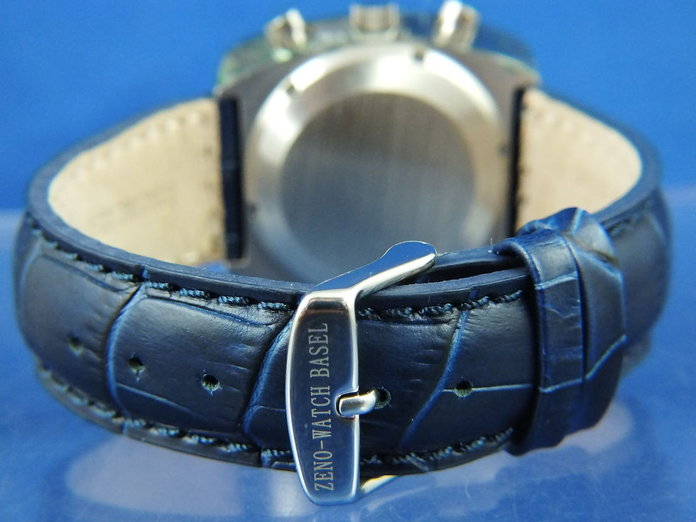 Thumbnail: Zeno Automatic Chronograph Watch . Cal Valjoux 7750 . Never Worn , circa 1990s
