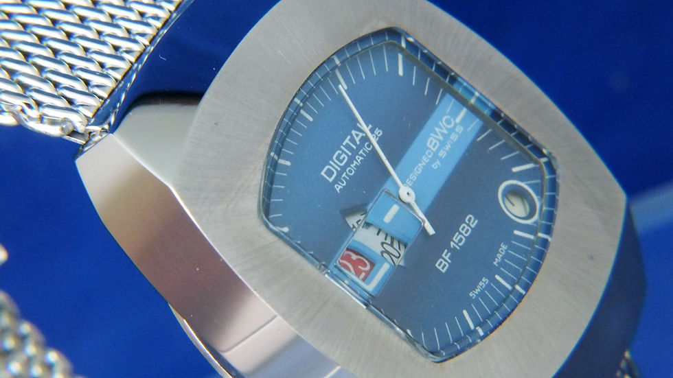 Thumbnail: BWC BF 1582 Automatic 24HR Jump Hour Watch . Circa 1970s . NOS